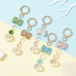 Glass Teardrop Pendants Decoration&nbsp;HJEW-JM01118