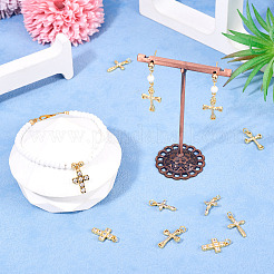 8Pcs 4 Styles Brass Micro Pave Cubic Zirconia Pendants&nbsp;KK-TA0002-91
