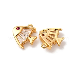 Brass Micro Pave Cubic Zirconia Pendants&nbsp;X1-KK-K382-41G