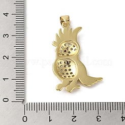 Rack Plating Brass Micro Pave Cubic Zirconia Pendants&nbsp;KK-C052-11G