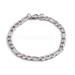 Tarnish Resistant Trendy Women's 304 Stainless Steel Figaro Chain Bracelets&nbsp;LS-STAS-A028-B017P