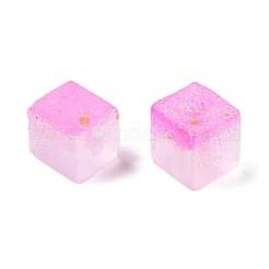 Frosted Glass Beads with Golden Glitter Powder&nbsp;DGLA-NH001-6mm-01H
