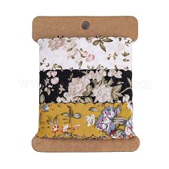 6 Yards 3 Colors Polyester Flower Printed Ribbon&nbsp;OCOR-A008-03A