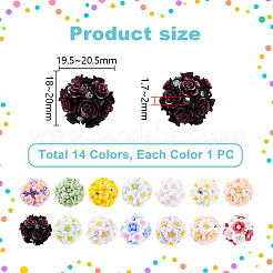 14Pcs 14 Styles Handmade Polymer Clay Beads&nbsp;CLAY-PH0002-09