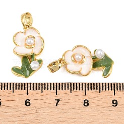 Brass Enamel Pendants&nbsp;KK-H262-20G