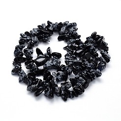 Natural Snowflake Obsidian Beads Strands&nbsp;G-O049-B-44