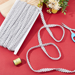 Sparkle Braided Polyester Lace Trim&nbsp;OCOR-WH0079-24B