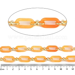 Rack Plating Acrylic & CCB Plastic Chain&nbsp;CHAC-H001-01D