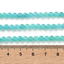 Natural Amazonite Round Bead Strands&nbsp;G-N0081-4mm-17-02