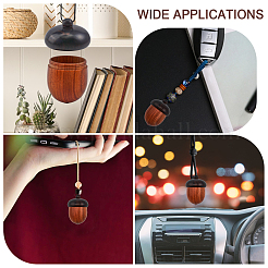 Spray Painted Wooden Acorn Box Jewelry Big Pendants&nbsp;WOOD-WH0124-13