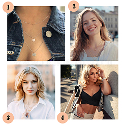 8Pcs 8 Style Alloy Cable Chains 3 Layer Necklaces Set&nbsp;NJEW-AN0001-01