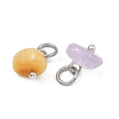 15Pcs Natural & Synthetic Gemstone Pendants&nbsp;PALLOY-JF05357-02