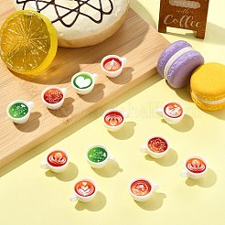40Pcs 8 Styles Opaque Resin Coffee Cup Display Decoration&nbsp;CRES-CJ0001-83