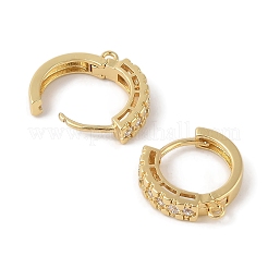 Brass with Cubic Zirconia Hoop Earrings Finding&nbsp;KK-Q822-02G