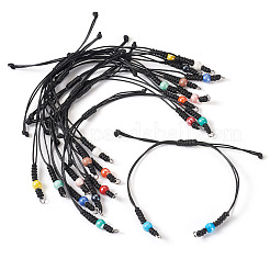 11Pcs 11 Colors Black Waxed Polyester Braided Cord Bracelet Making&nbsp;AJEW-TA00029