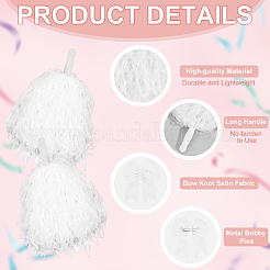 2Pcs Plastic Cheerleading Pom Poms Cheerleading Hand Flowers&nbsp;AJEW-CN0007-27A