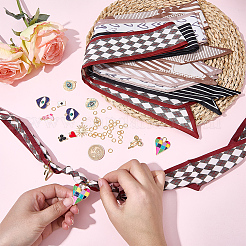 DIY Silk Scarf Necklace Making Kits&nbsp;DIY-BM0002-54