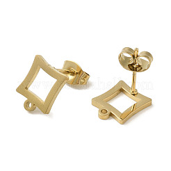 Ion Plating(IP) 304 Stainless Steel Stud Earring Findings&nbsp;STAS-I206-22G