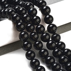 Natural Black Onyx Round Bead Strands&nbsp;X-G-R198-10mm