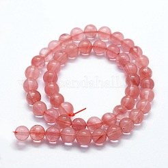 Cherry Quartz Glass Beads Strands&nbsp;G-I199-28-8mm