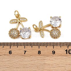 Brass Micro Pave Cubic Zirconia Pendants&nbsp;KK-A257-19A-G