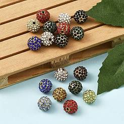Alloy Rhinestone Beads&nbsp;RB-A034-10mm-G