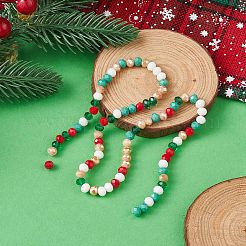 Christmas Theme Glass Beads Strands&nbsp;GLAA-YW0001-82A
