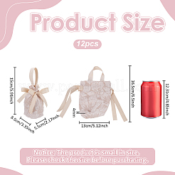 Canvas Cloth Candy Drawstring Pouches with Rope Handle&nbsp;ABAG-WH0083-004A