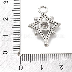 Brass Micro Pave Cubic Zirconia Pendants&nbsp;KK-L228-17P