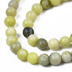 Natural Yellow Mustard Jasper Beads Strands&nbsp;G-Q462-6mm-39