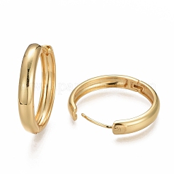 Brass Huggie Hoop Earrings&nbsp;EJEW-F260-01A-G
