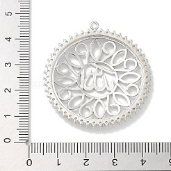 Rack Plating Brass Micro Pave Clear Cubic Zirconia Pendants&nbsp;KK-L224-009P