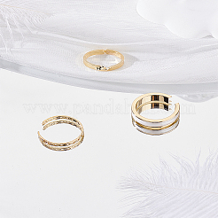1Box Brass Cuff Rings Sets for Women&nbsp;RJEW-LP0002-41