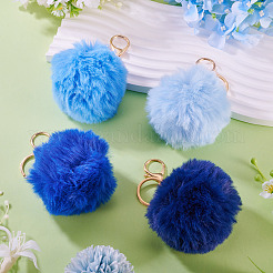 4Pcs 4 Colors Alloy Keychains&nbsp;KEYC-TA0004-70A