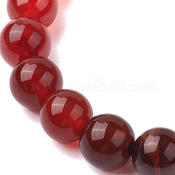 8mm Round Natural Carnelian & Agate & Malaysia Jade Beaded Stretch Bracelets&nbsp;BJEW-TA00514-01