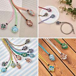 Braided Waxed Cotton Thread Cords Macrame Pouch Necklace Making&nbsp;AJEW-SW00019