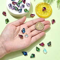 35Pcs 7 Colors Electroplated Glass Pendants&nbsp;FIND-YW0005-99