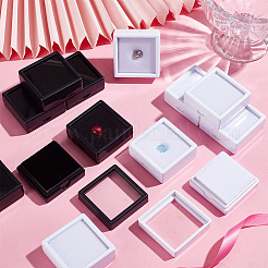 24Pcs 2 Colors Square Acrylic Loose Diamond Display Boxes&nbsp;CON-GA0001-16