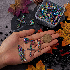 32Pcs 8 Style Rainbow CoLOR Alloy Pendants&nbsp;PALLOY-SW0001-02