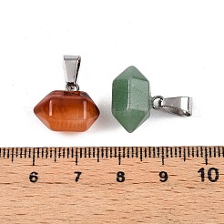 Natural & Synthetic Mixed Stone Faceted Bullet Shaped Charms&nbsp;G-N344-09P