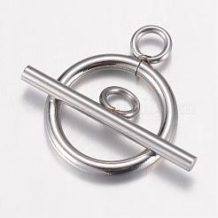Tarnish Resistant 304 Stainless Steel Toggle Clasps&nbsp;STAS-G071-36P