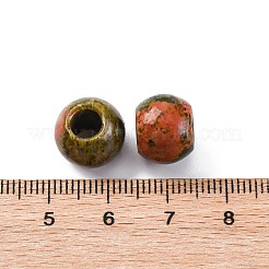 Natural Unakite European Beads&nbsp;G-B130-01