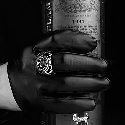 Punk Rock Style Men's 316L Surgical Stainless Steel Skull Rings&nbsp;RJEW-BB06632-11
