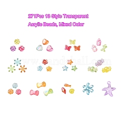 271Pcs 13 Style Transparent Acrylic Beads&nbsp;TACR-YW0001-26