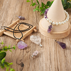 9Pcs 9 Styles Natural Gemstone Pendants&nbsp;G-PJ0001-02
