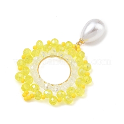 Glass & Brass Pendants&nbsp;PALLOY-MZ01381