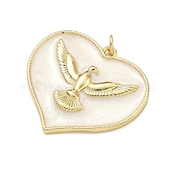 Brass Enamel Pendants&nbsp;KK-Z153-21G-01