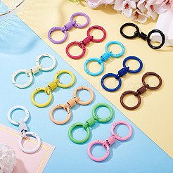 12Pcs 12 Colors Alloy Spring Gate Clasps&nbsp;FIND-TA0008-03