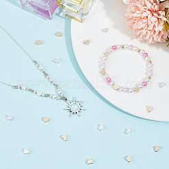 60Pcs 2 Colors Brass Beads&nbsp;KK-BBC0022-42