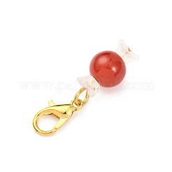 6Pcs Glass Candy Pendant Decorations&nbsp;HJEW-JM04363-02